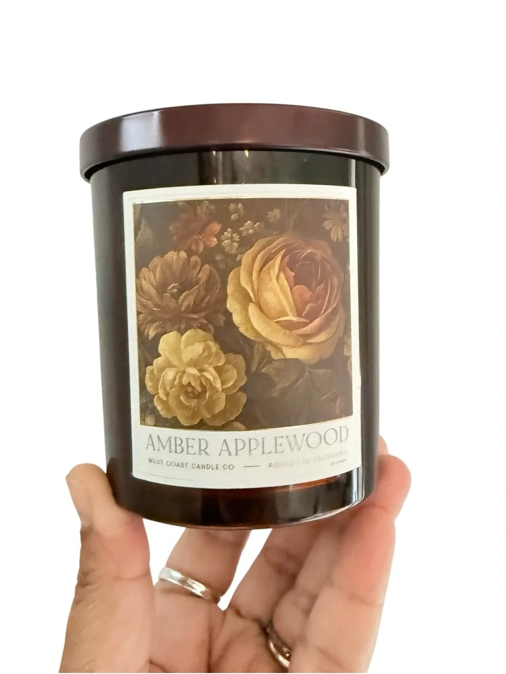 Leoben Company Amber Applewood Luxury Scented Candle - Brown